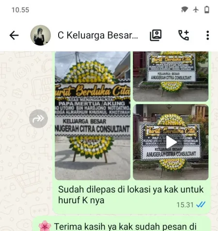 Pengiriman Papan Bunga Duka Parigi